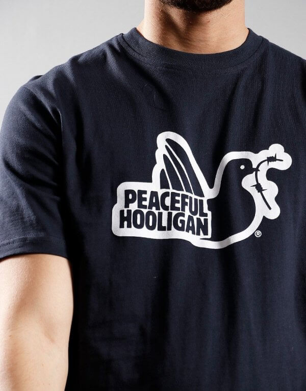 Peaceful Hooligan тъмносиня тениска „Outline“