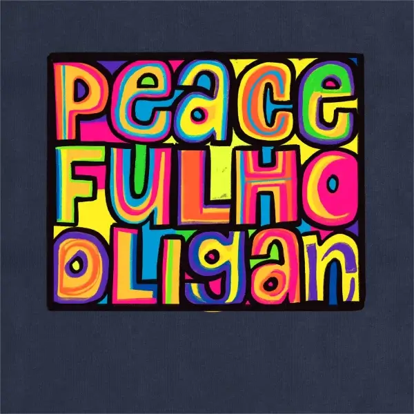 Peaceful Hooligan тъмносиня тениска „Mondays“