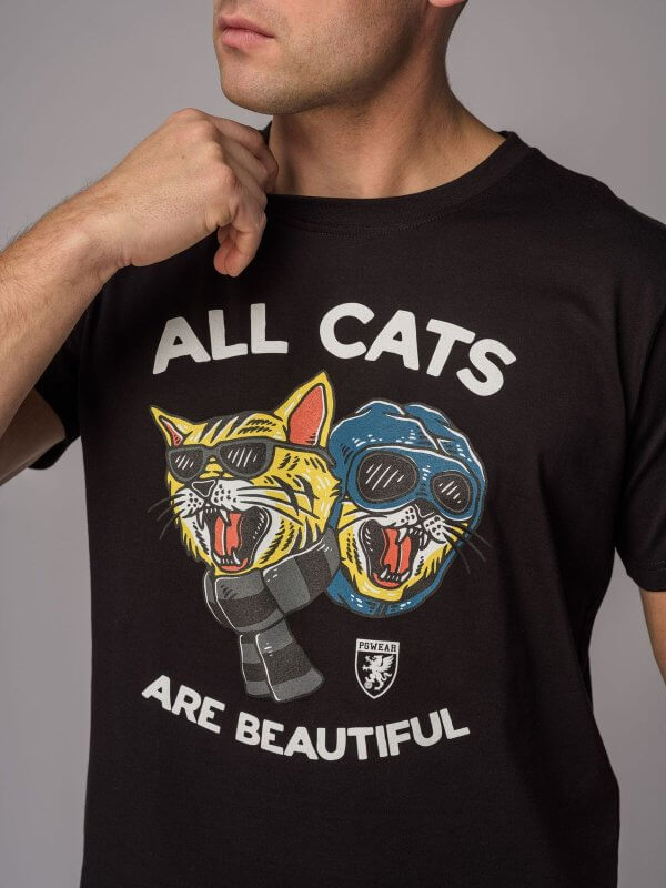 PG Wear тениска Cats черна
