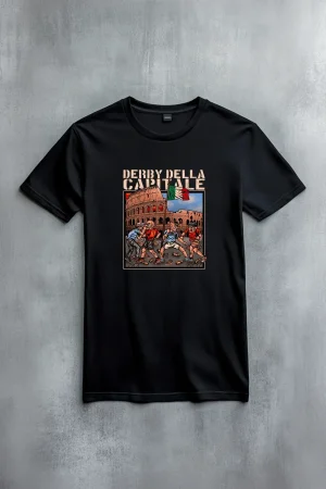 The Weekend тениска Derby della Capitale в черно
