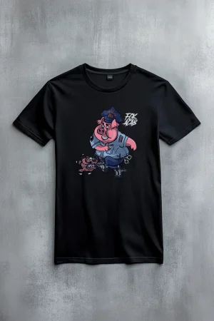 The Weekend тениска Pig в черно