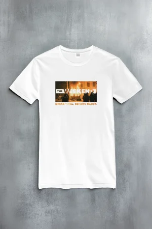 The Weekend тениска Riots в бяло