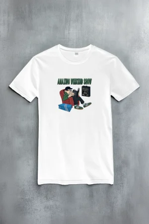 The Weekend тениска Weekend show в бяло